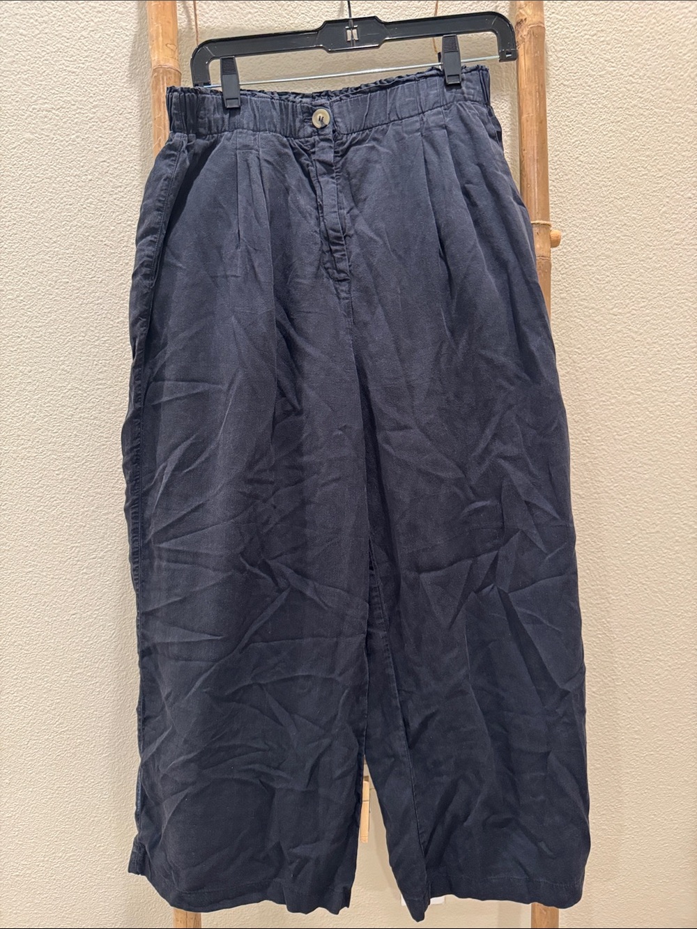 Lou & Grey Navy Wide-Leg Chino Pants